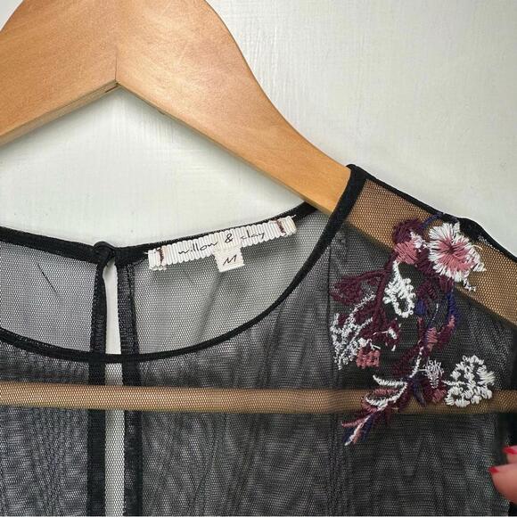 Willow & Clay Sheer Floral Embroidered  Maxi Dress - Picture 3 of 8